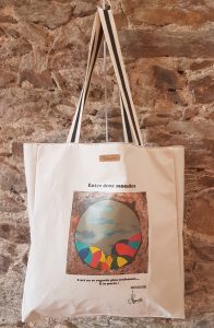 Photo sac couture - Tableau Entre deux mondes - Collection L'art ne se regarde plus seulement, il se porte ! - Mylcouz'êtes - Nphenix