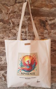 Photo sac couture - Logo Nphenix - Collection L'art ne se regarde plus seulement, il se porte ! - Mylcouz'êtes - Nphenix