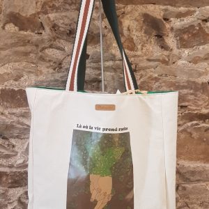 Photo sac couture - Tableau Là où la vie prend racine - Collection L'art ne se regarde plus seulement, il se porte ! - Mylcouz'êtes - Nphenix