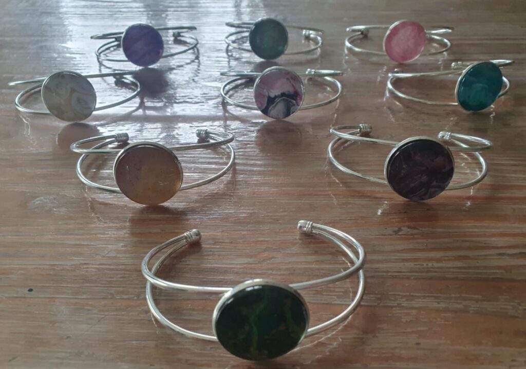 Bijoux artisanaux pouring - Bracelets argentés - Nphenix