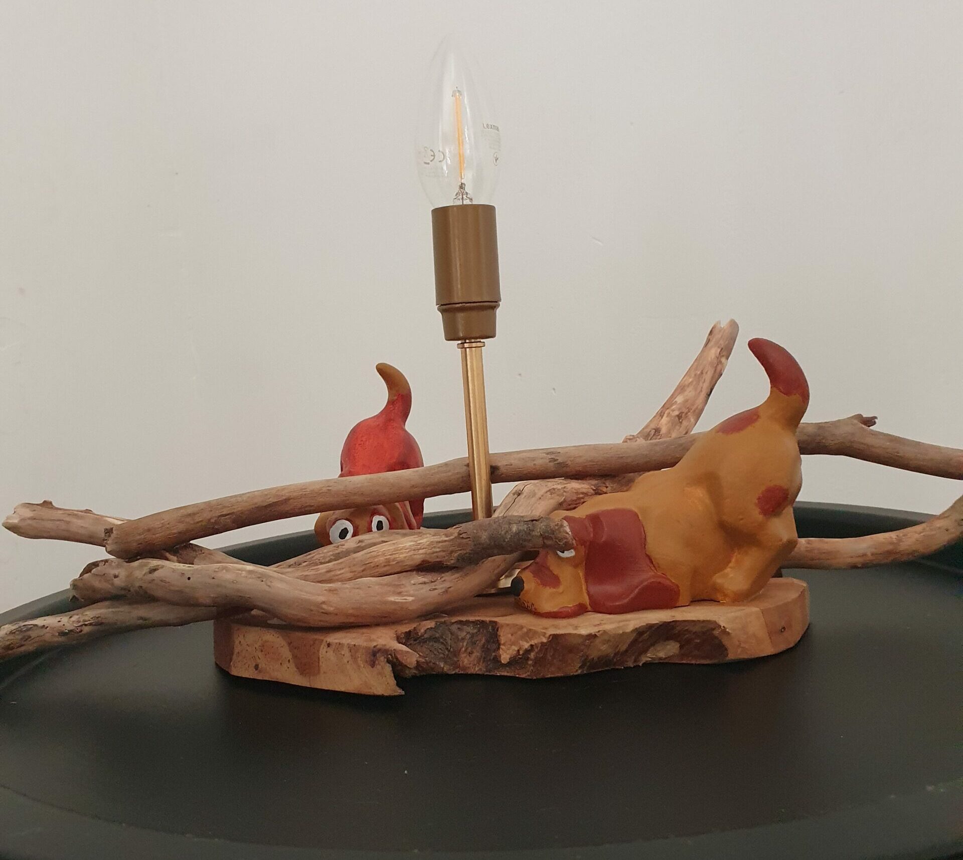Lampe Compagnons de Lumière - Beurre et Cacahuète- NPhenix - Artiste Peintre Plasticienne