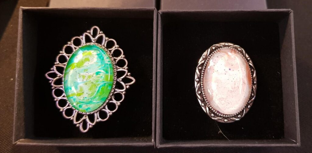 Bagues peintures pouring - NPhenix