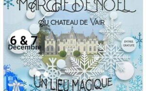 Affiche marché de noël - Château de Vair - Exposition Vente Nphenix