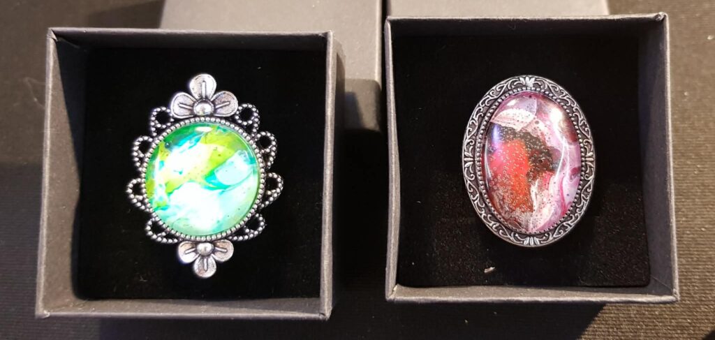 Bagues peintures pouring - NPhenix