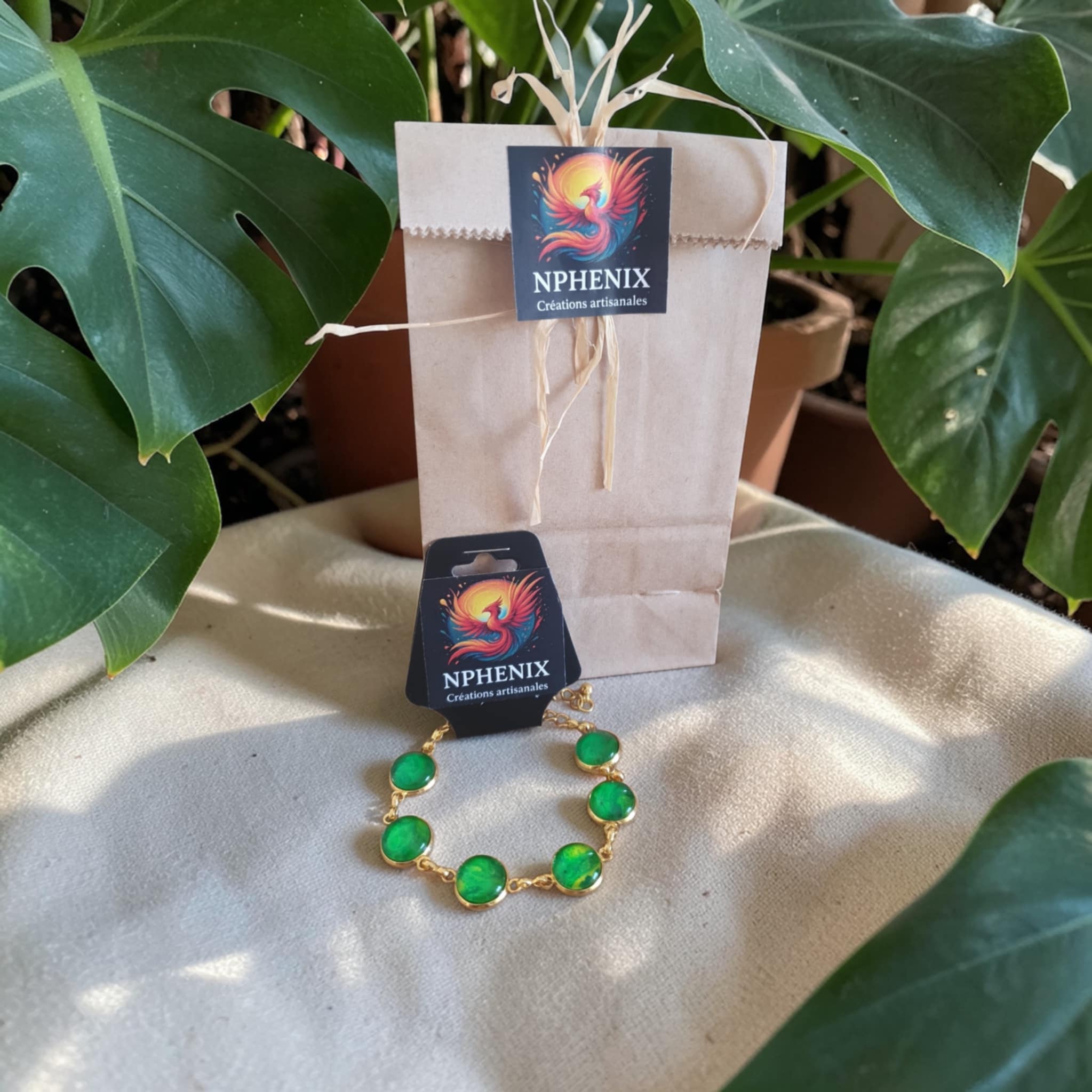 Bracelet doré 6 ronds artistique Méandre Sauvage – Bijou unique – Image 2