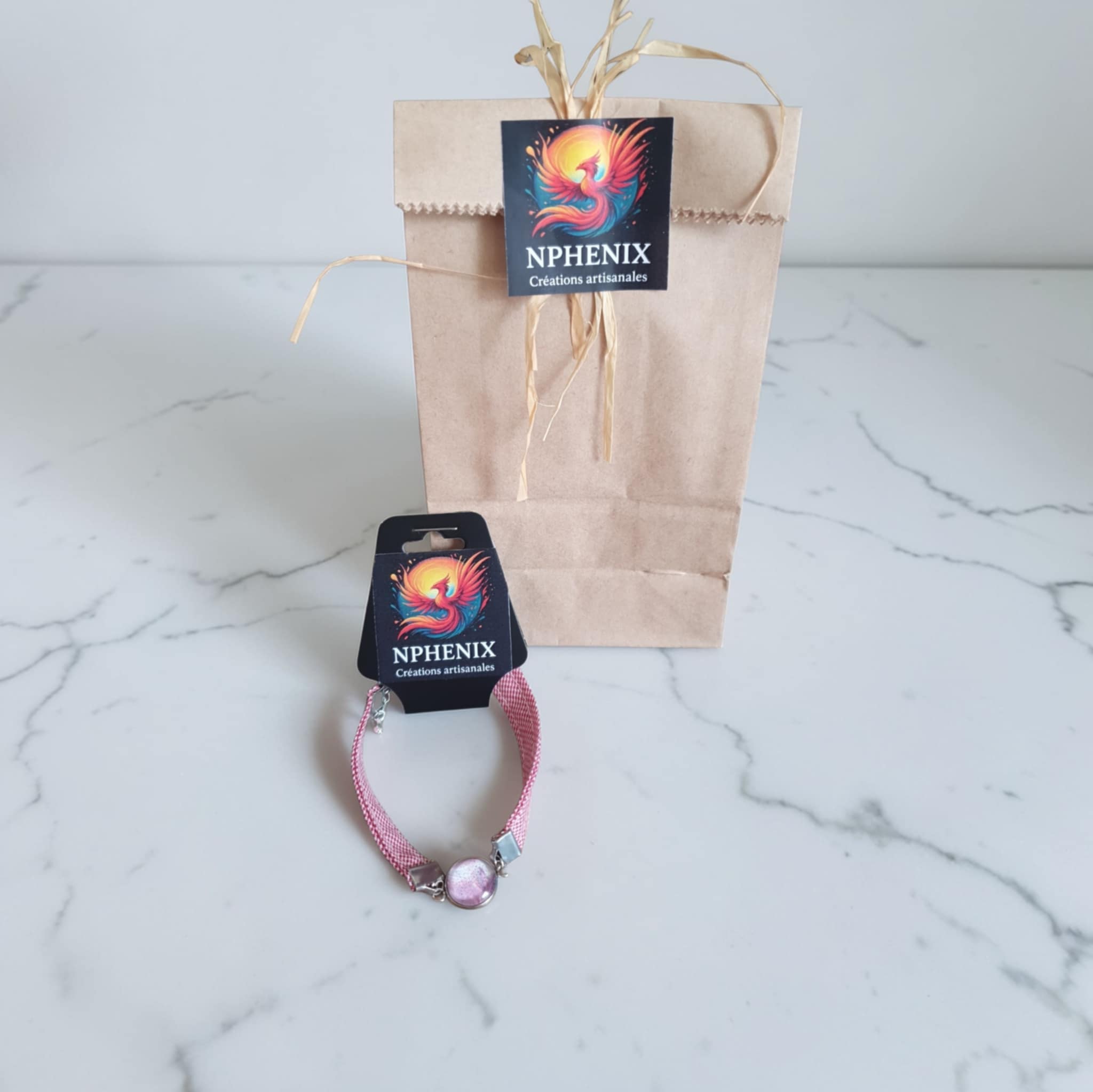 Bracelet argenté artistique Nuage Lilas – Bijou unique - Collaboration tissus Mylcouz'êtes – Image 5