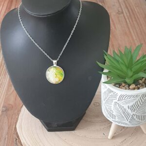 Collier argenté artistique Paysage – Bijou unique