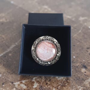 Bague argentée artistique Corolle d'automne – Bijou unique