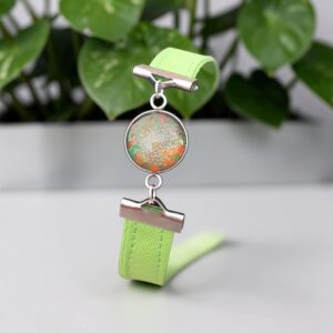 Bracelet argenté artistique Champ de Coquelicots – Bijou unique - Collaboration tissus Mylcouz'êtes