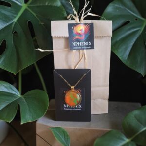 Collier doré artistique Chemin de Rivière – Bijou unique