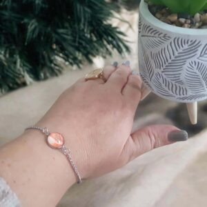 Bracelet argenté artistique Automne – Bijou unique