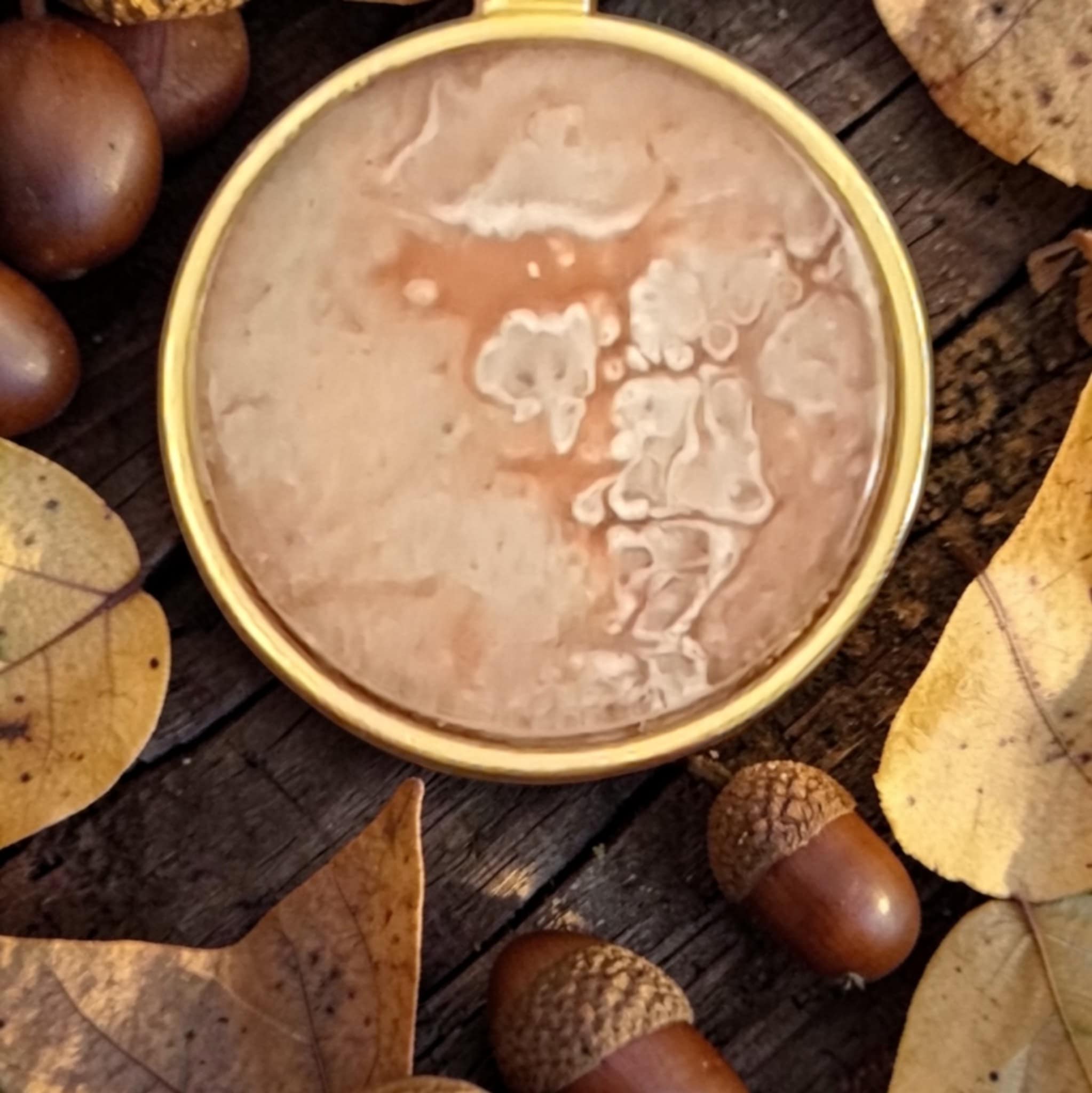 Collier doré artistique Automne – Bijou unique