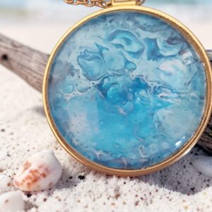 Collier doré artistique Perle de l'Océan – Bijou unique