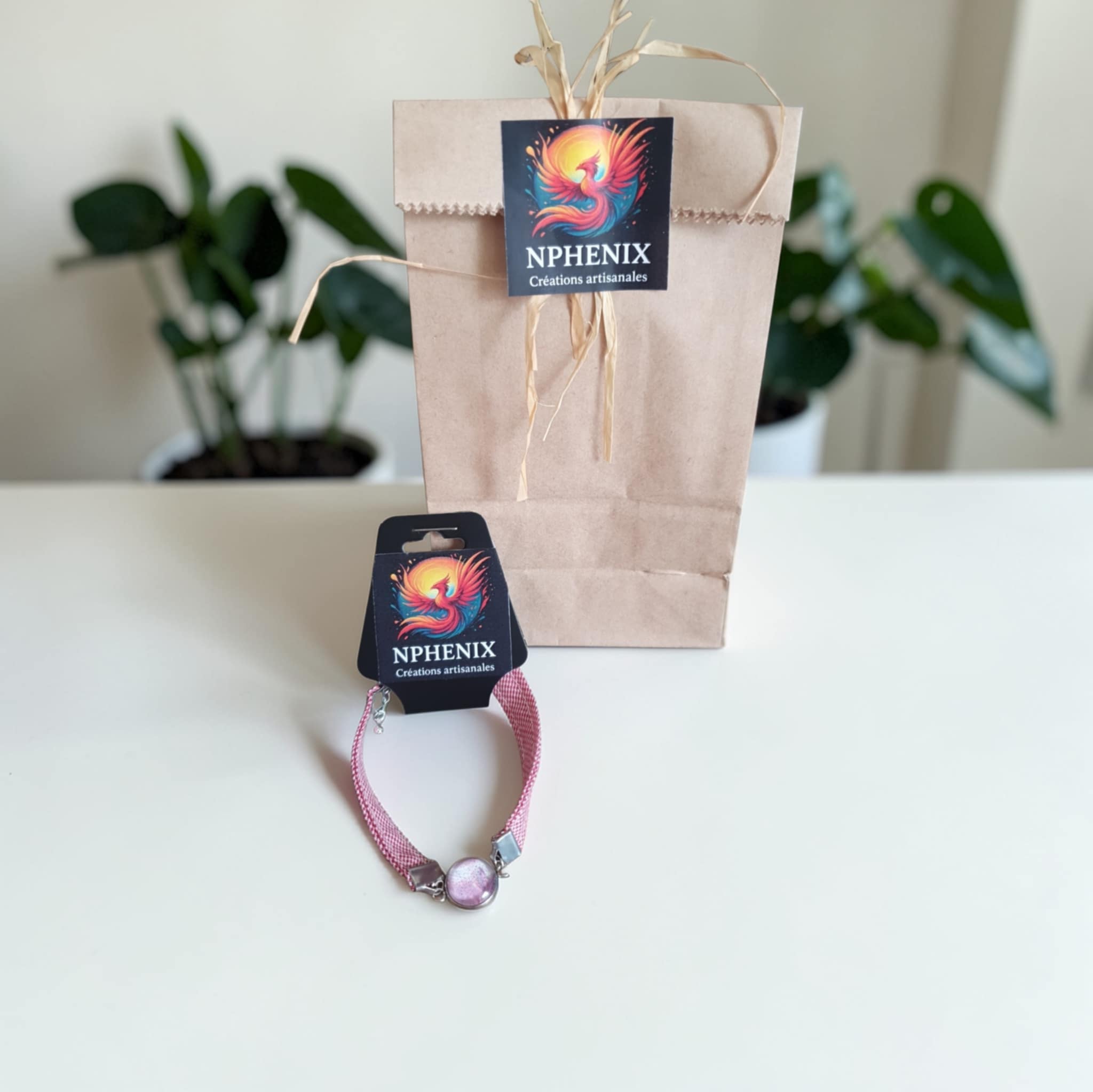 Bracelet argenté artistique Nuage Lilas – Bijou unique - Collaboration tissus Mylcouz'êtes – Image 6