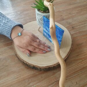 Bracelet argenté artistique Perle de l’Océan – Bijou unique