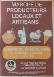 Affiche marché artisans - Croc'Légumes - Champtoceaux