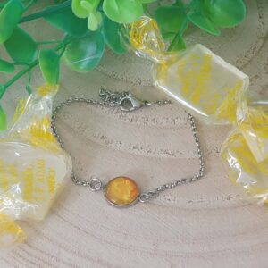 Bracelet argenté artistique Envolée de Bergamotte – Bijou unique