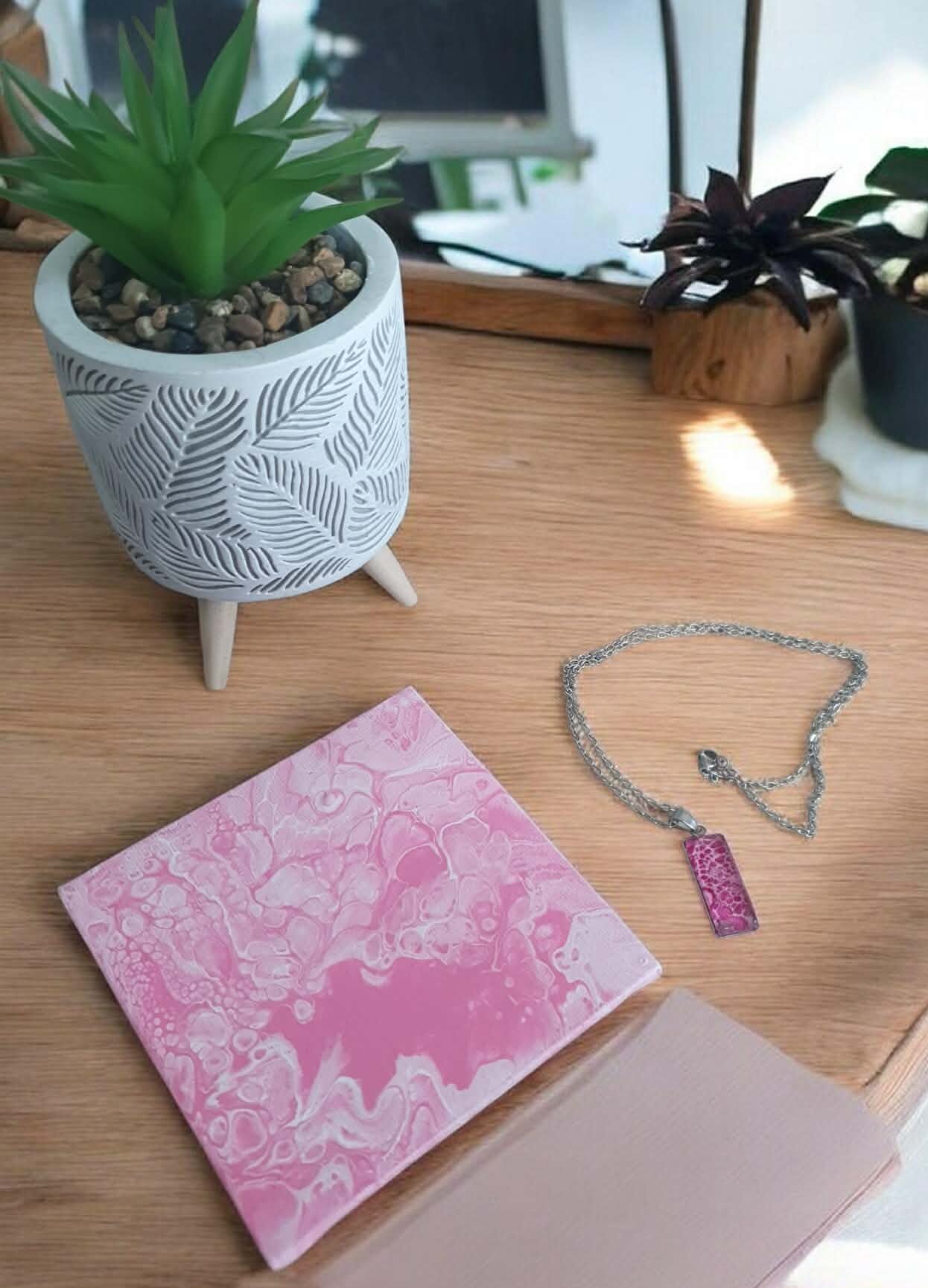 Collier argenté artistique Pétale – Bijou unique – Image 5