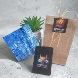 Boucles d'oreille argentées artistiques Perle de l'océan – Bijou unique