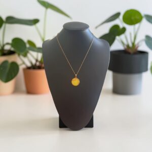 Collier doré artistique Soleil – Bijou unique