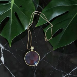 collier rond argenté
