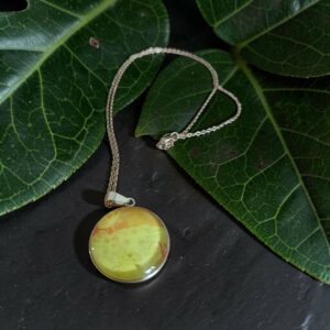 collier rond argenté