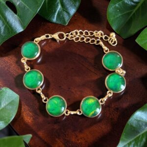 Bracelet doré 6 ronds artistique Méandre Sauvage – Bijou unique