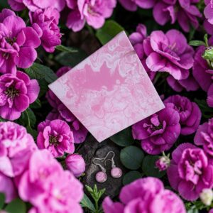 Boucles d'oreilles argentées artistiques Sakura – Bijou unique