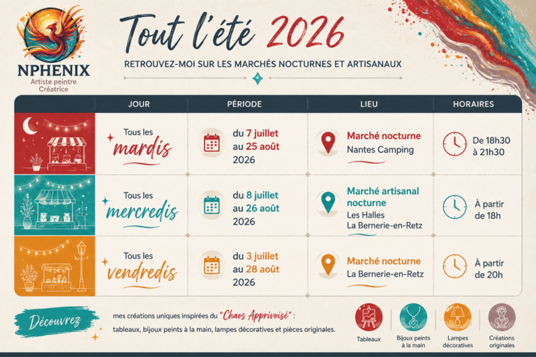 Marchés nocturnes et artisanaux - été 2026 - NPhenix