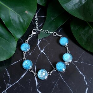 bracelet argenté 6 ronds