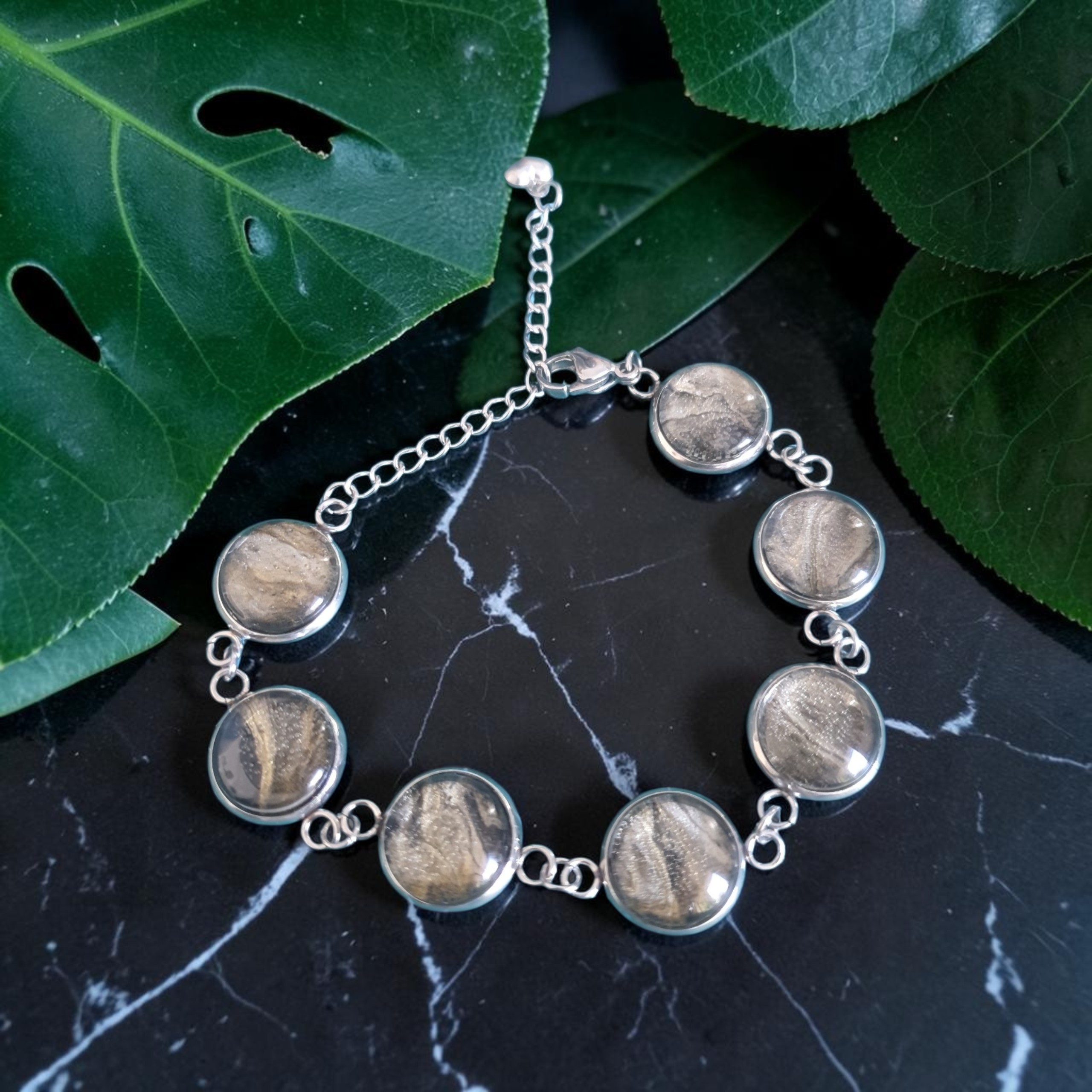 bracelet argenté 7 ronds