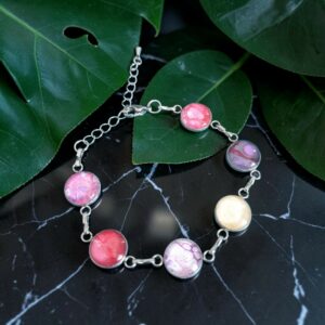 bracelet argenté 6 ronds