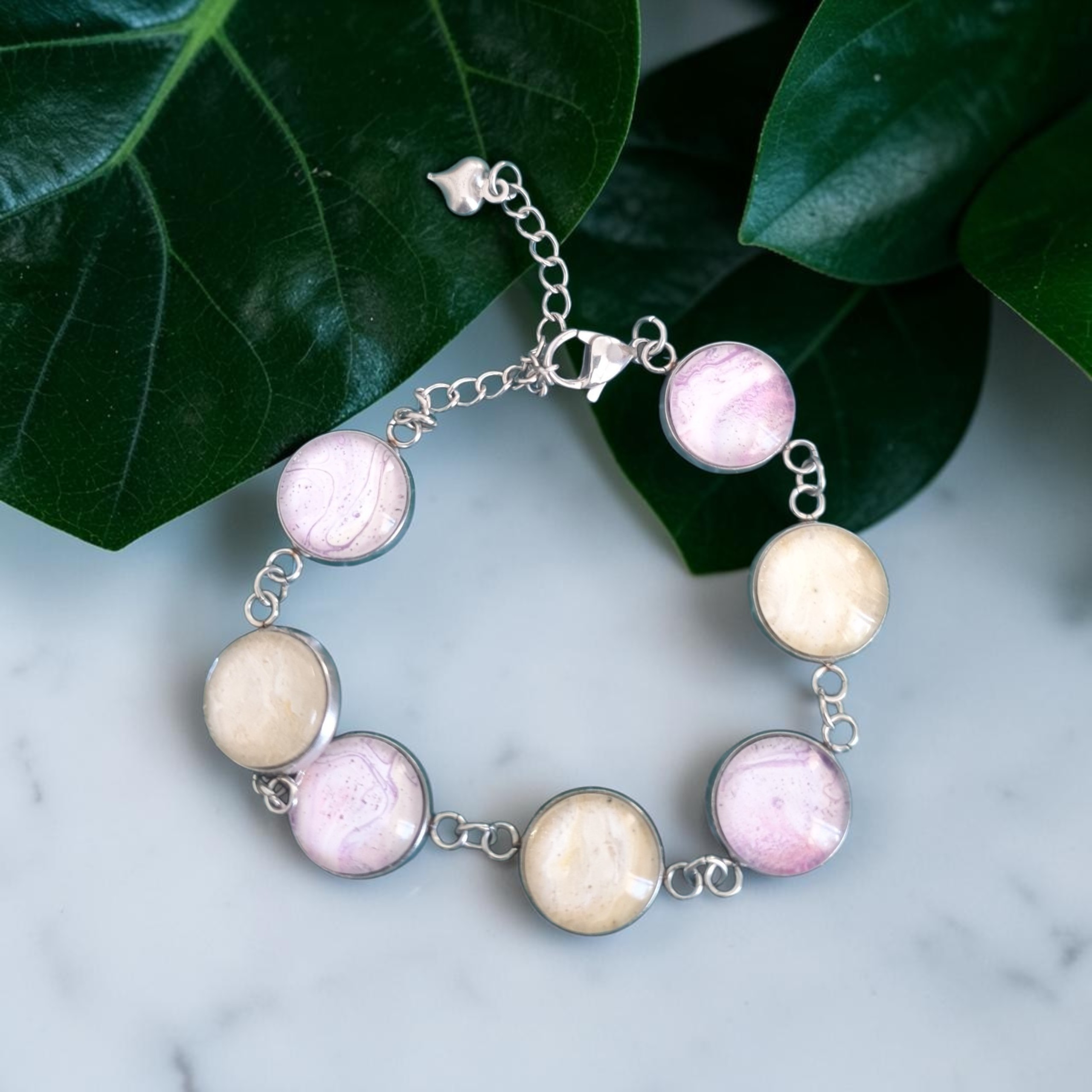 bracelet argenté 7 ronds