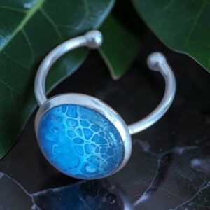bague ronde argenté