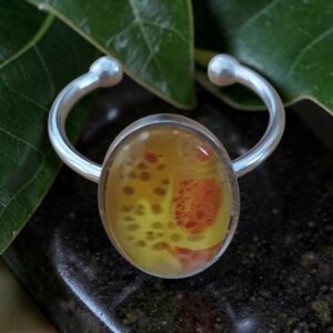 bague ronde argentée