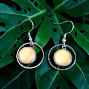 boucles d'oreilles argentées cercle