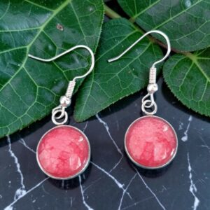 boucles d'oreilles argentées