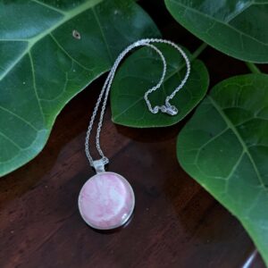 collier rond argenté