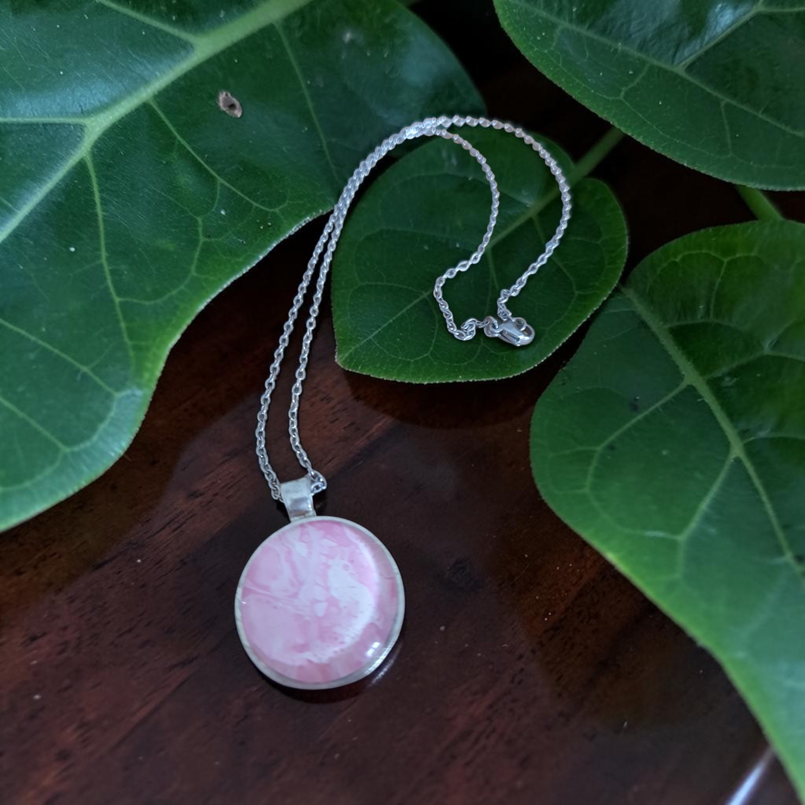 collier rond argenté