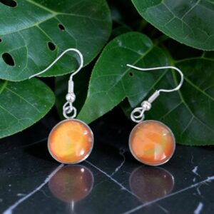 boucles d'oreilles argentées