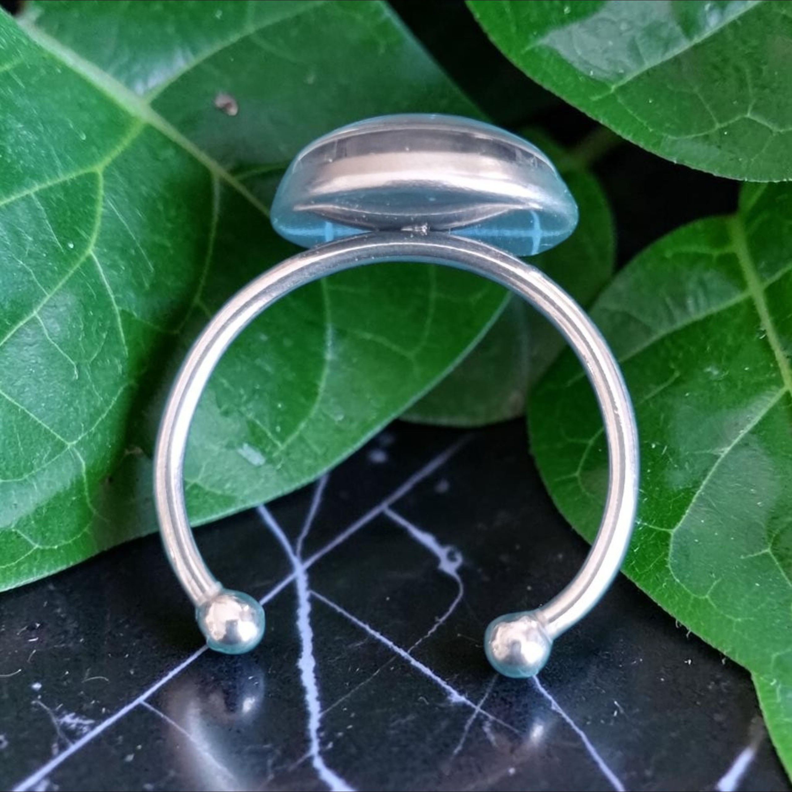 Bague argentée artistique Purple – Bijou unique – Image 3
