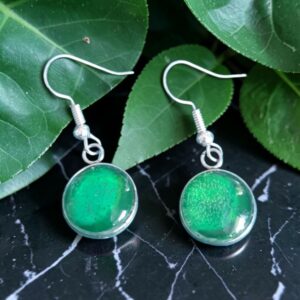 boucles d'oreilles argentées