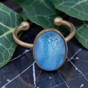 bague dorée ovale
