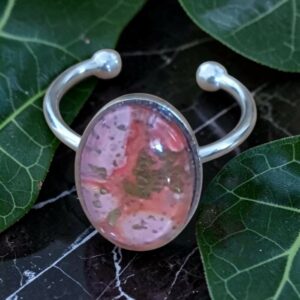bague ovale argenté